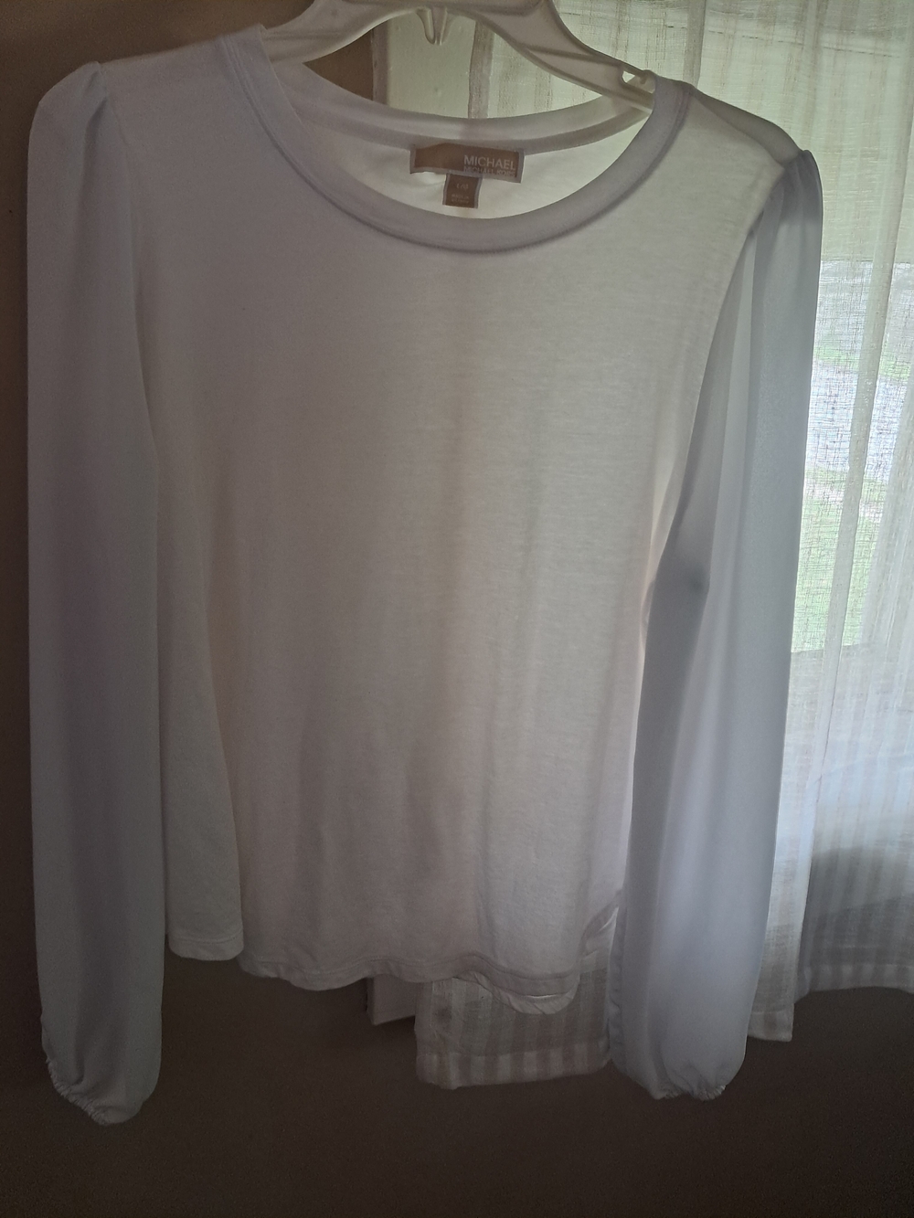 Michael Kors White Top with Gold Logo Accent